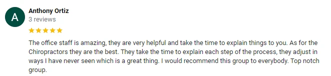 Chiropractic Calhoun GA Testimonial Anthony O